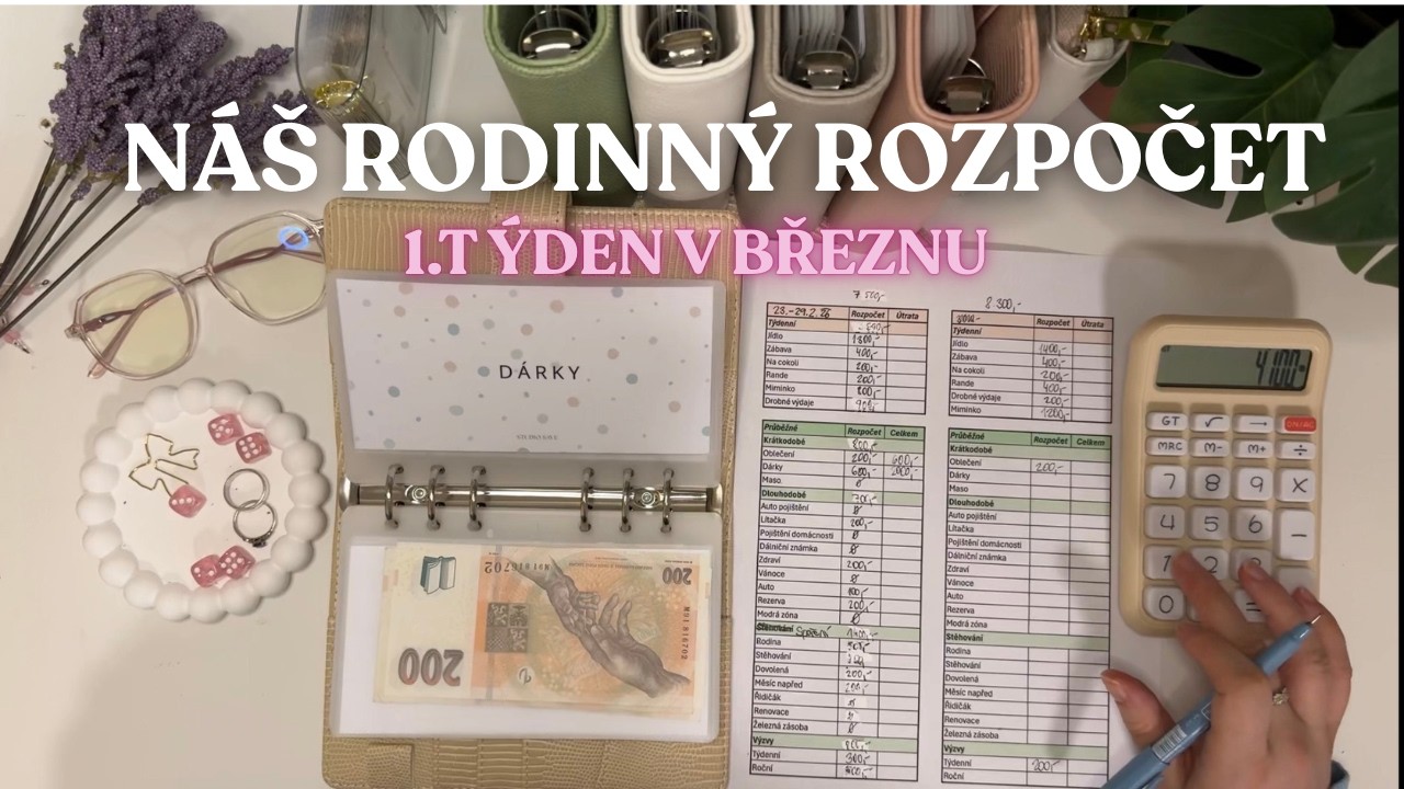 Náš rozpočet na 1. týden v březnu ♡ obálková metoda