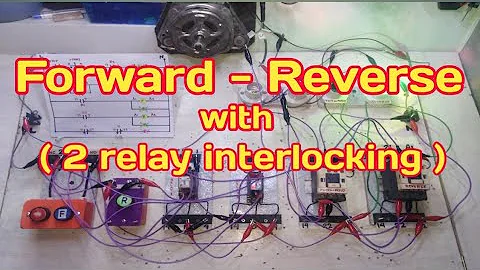 Forward - Reverse with relay interlocking (Tagalog) Basic Motor Control Tutorial