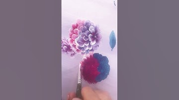 Let’s paint hydrangeas together!  One stroke painting with Donna
