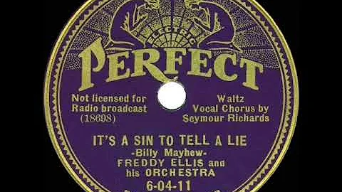 1st RECORDING OF: Its A Sin To Tell A Lie - Freddy...