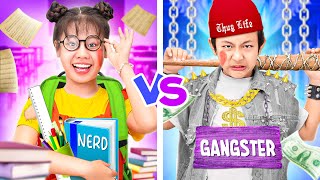 Nerd Sister Vs Gangster Brother  Funny Stories About Baby Doll Family