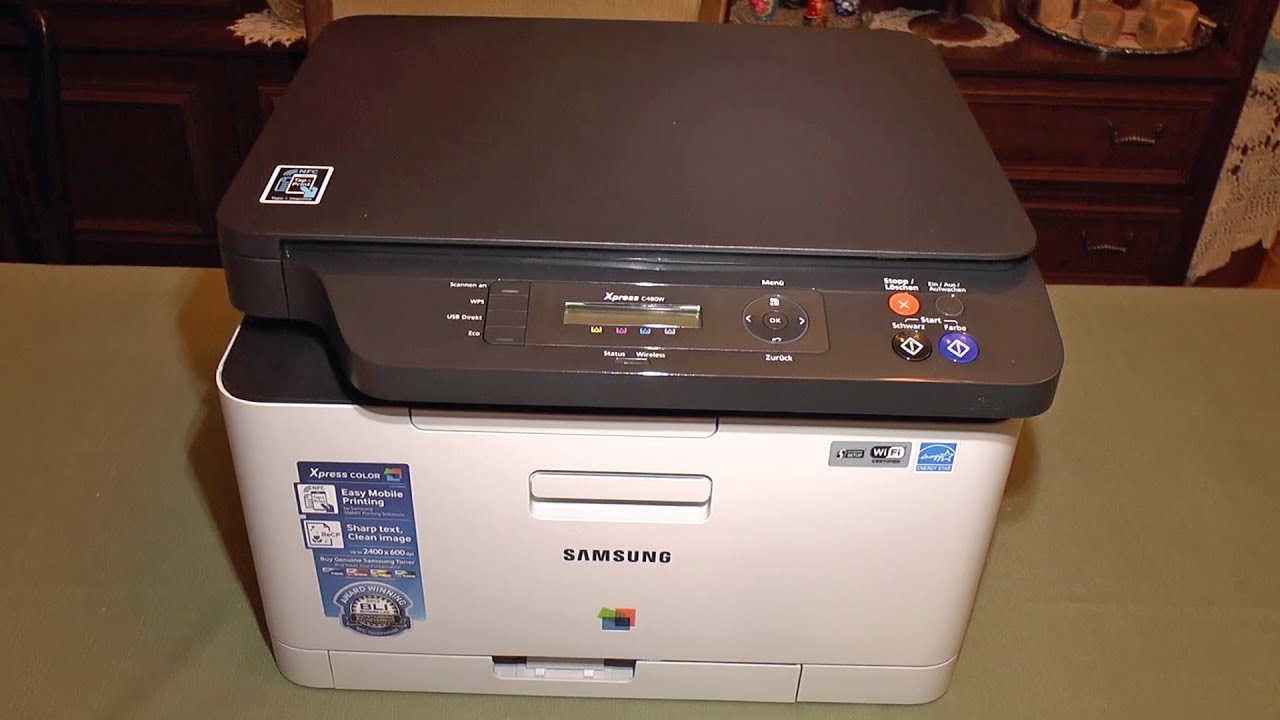 Samsung C480 Color Laser Printer Setup and Demo - YouTube