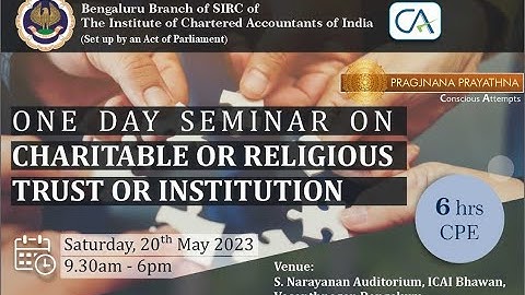 One day Seminar on Charitable Trust or Religious trust (Session -2)