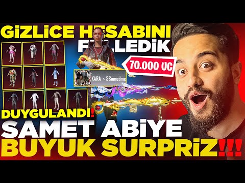 YILLAR SONRA KULÜBE PUSULARI YAPTIĞIMIZ SAMET ABİNİN HESABINI GİZLİCE FULLEDİK! (70.000 UC) PUBG Mob