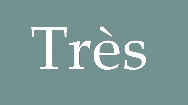 How to pronounce ''Très'' correctly in French