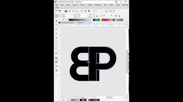 || YouTube Shorts || How To Create BP Alphabet Monogram Design Idea In CorelDraw #Logodesignidea