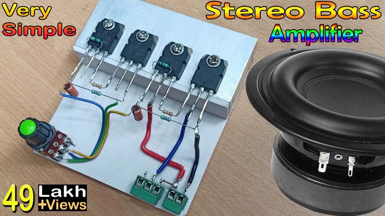 Simple & Powerful Stereo Bass Amplifier // How to Make Stereo Amplifier