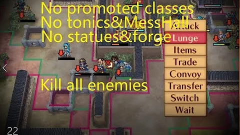 Lunatic Conquest C22 No promoted Classes&skills,Tonics,MessHall #fireemblem #fireemblemfates