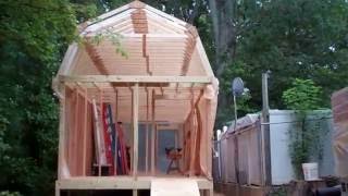 Construction of Project 'Mega Shed' Part 7: Building and Setting the Roof Trusses