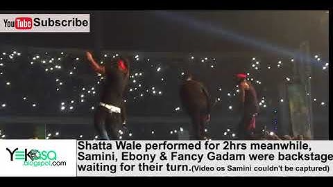 #SConcert: Behind the stage, Samini and angry fans planning to pull Shatta Wale down from the stage