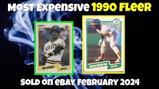 1990 Fleer Most Expensive eBay Sales Baseball Cards  February 2024