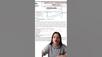 NIOS Physics Question Paper Class 12 | NIOS Solved Question Paper for Class 12 Physics 2025 April