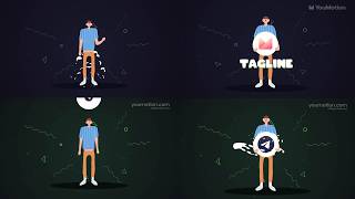 Cartoon Character Logo — Free Comic Logo Unveil (Ae, Pr, Dr, FCPX)