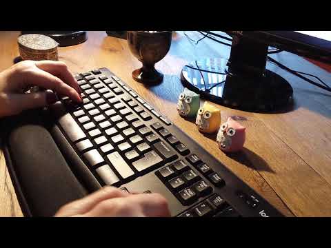 ASMR | Fast Typing Tapping on Keyboard while Chewing Gum | no talking, whisper intro