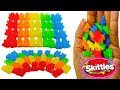 DIY: Skittles Gummy Bears &amp; Lego Bricks! Satisfying Skittles Jelly Gelatin Gummy Bears &amp; Lego!