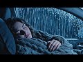 Rainy Night Inside a Quiet Car for Calm Relaxation and Comfort