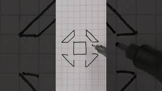 🔥 RETO Dibujo en 3D Ilusión Óptica ✅#shorts