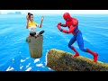 Spiderman Jump/Fails Funny Parkour - GTA V Waterslide Ep.79