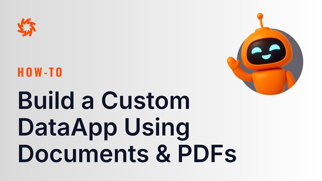 How to Build a Custom DataApp Using Documents and PDFs as Input - YouTube