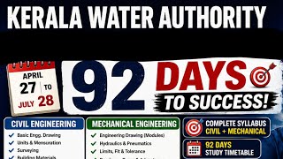 SYLLABYS/STUDY PLAN#keralawaterauthority #civilengineering #mechanicalengineering 
