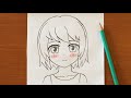 رسم انمي سهل | تعلم رسم فتاة انمي خطوة بخطوة للمبتدئين