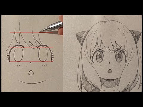 Vẽ Hoạt Hình Anime - Hướng dẫn vẽ anime đơn giản từng bước Anya Forger trong #SpyxFamily | Tutorial drawing Anya easy