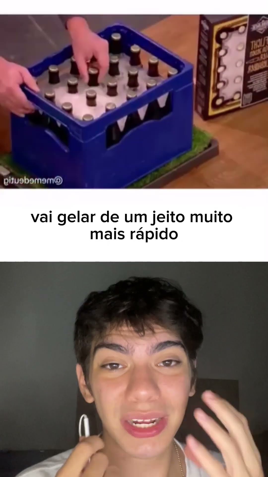 Gelo que encaixa no engradado! ?❄️ Genial ou não? Você compraria?