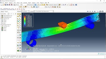 Simulation Impact against  water-filled X65 steel pipe in Abaqus