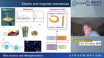 光子学公开课第四十五期 - Prof. Yuri Kivshar (Australian National University) - Mie tronics and Metaphotonics