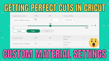 Make a custom material setting in Cricut Design Space