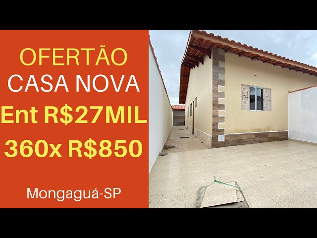 Casa nova em Mongaguá - á 600mts da praia Entrada a partir de R