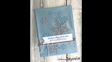 Snowflake Showcase Snow is Glistening Winter Card