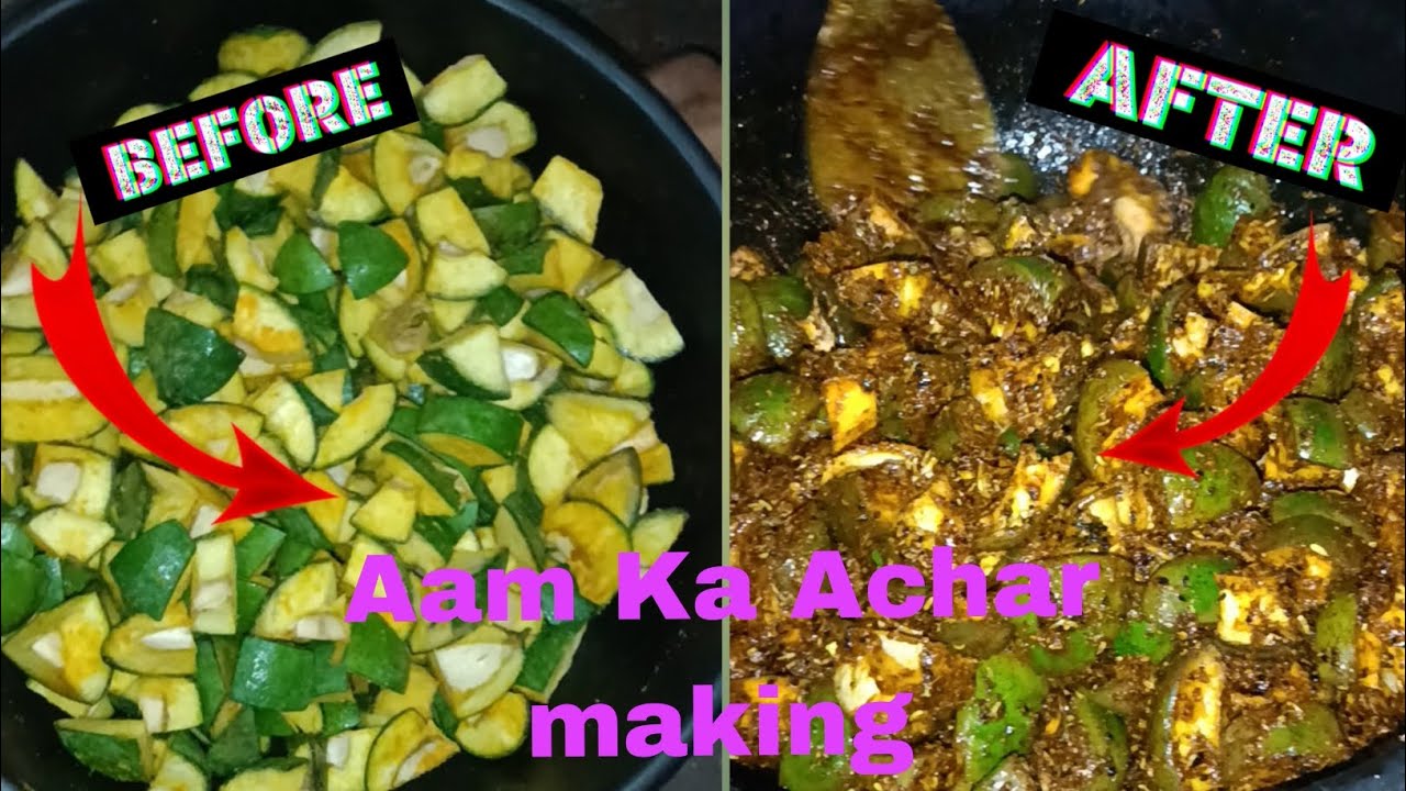 How To Making Easy Home Made 🍋 Aam Ka 😋 Achar - YouTube