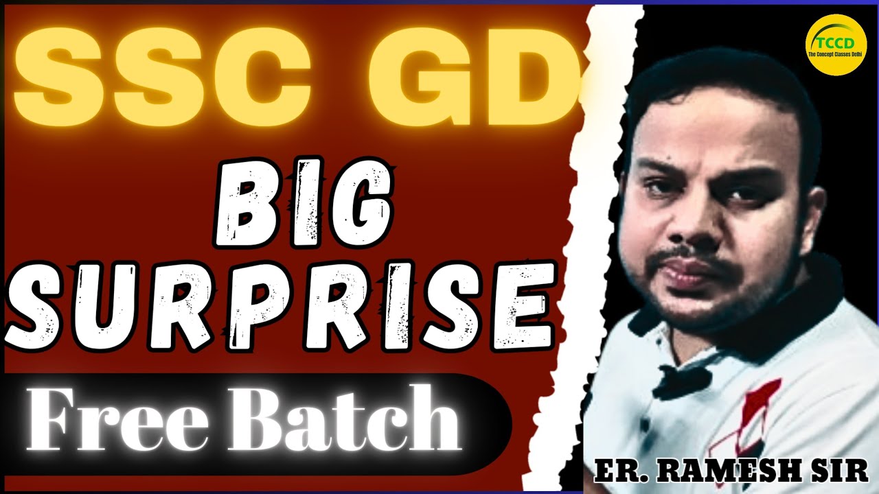 V Ramesh Ssc SSC GD | A Big Surprise For SSC GD ASPIRANTS | Free Batch | By- Ramesh ...