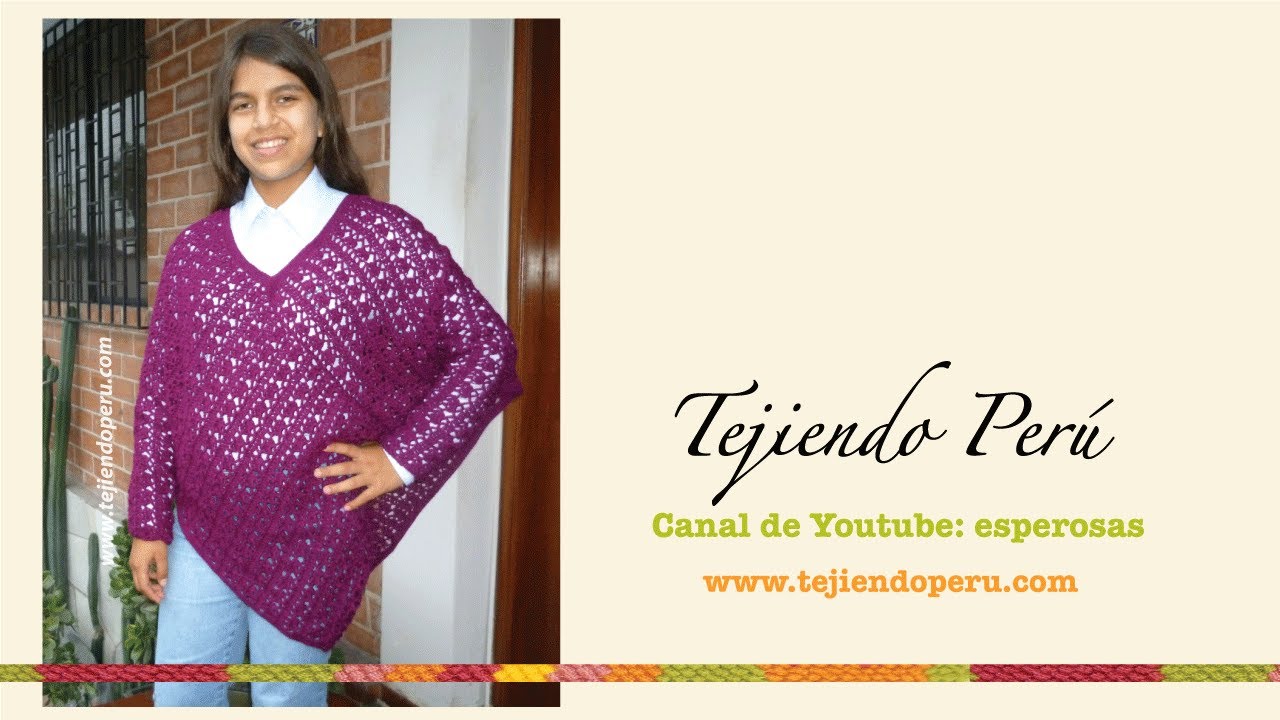 Poncho Con Mangas Tejido A Crochet Poncho Con Mangas Chal Tejido A Crochet Poncho De Ganchillo