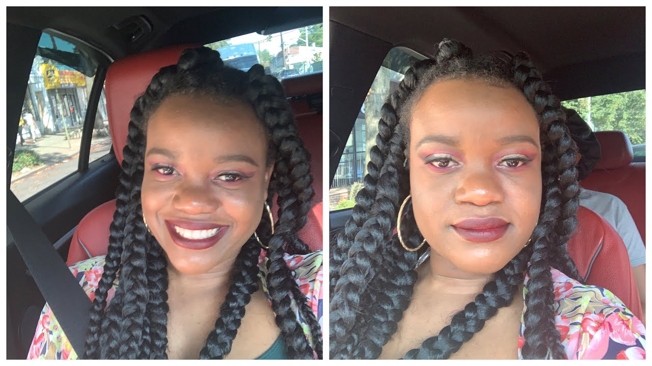 JUMBO BOX BRAIDS ON YOURSELF/no Rubber band - YouTube