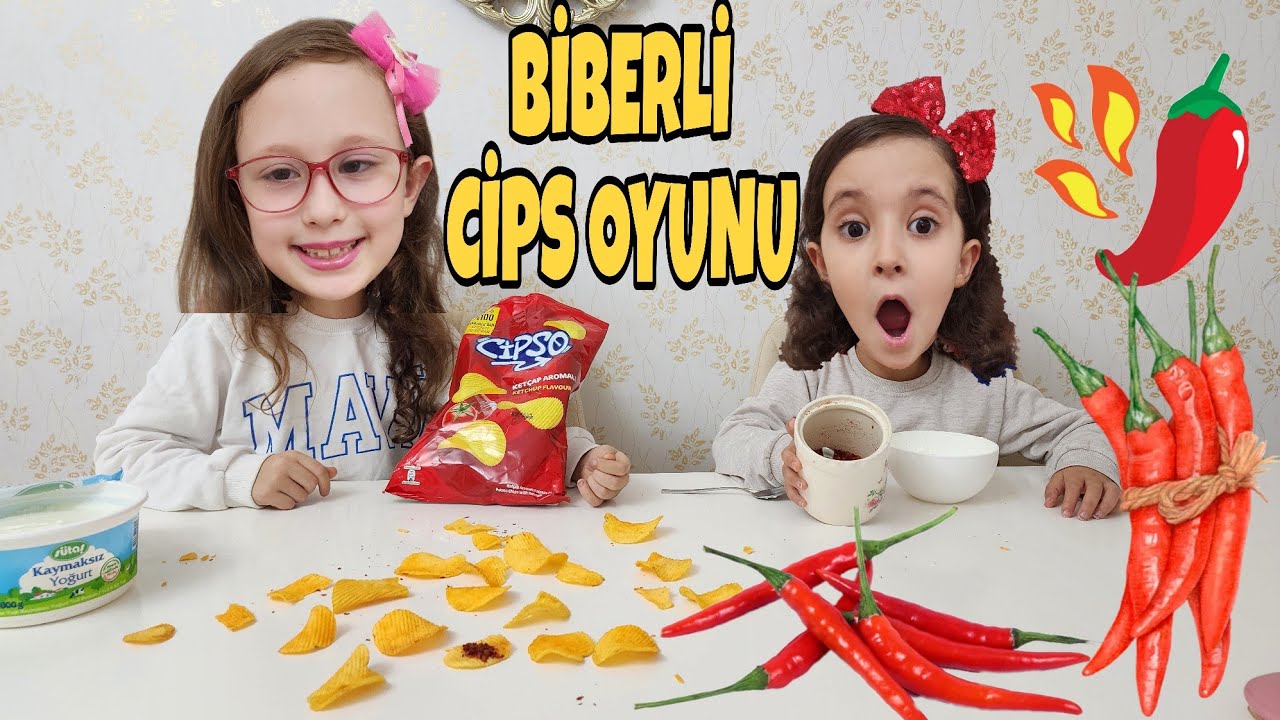 BAHAR VE BANU ALYA İLE ACI BİBERLİ CİPS OYUNU OYNADIK !! ACIYI KİM YEDİ ?! 