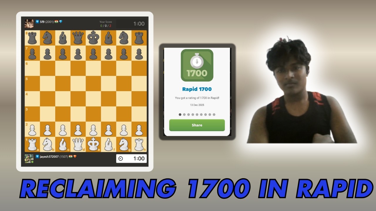 Reclaiming 1700 In Rapid On Chess.com | Chess Live Stream - YouTube