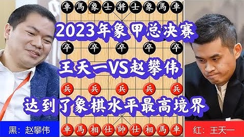 2023年象甲总决赛，王天一VS赵攀伟，达到了象棋水平最高境界