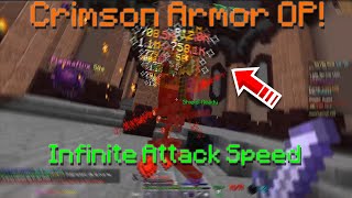 How to get INFINITE attack speed with Crimson Armor! | Hypixel Skyblock
