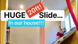 Building a 20ft SLIDE in my HOUSE! 😳 But will It work??😬