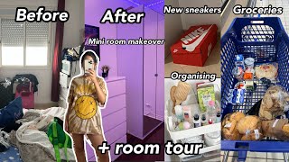 Vlog | خملت بيت , room makeover on a budget ,grocery shopping 🛒 + room tour