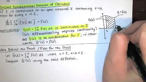 30. Proofs of the Fundamental Theorems of Calculus Parts 1 and 2