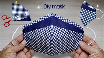 Diy 3D fold mask|with filter pocket outside|mask making ideas|diy tutorial|All size|Maejam maaja