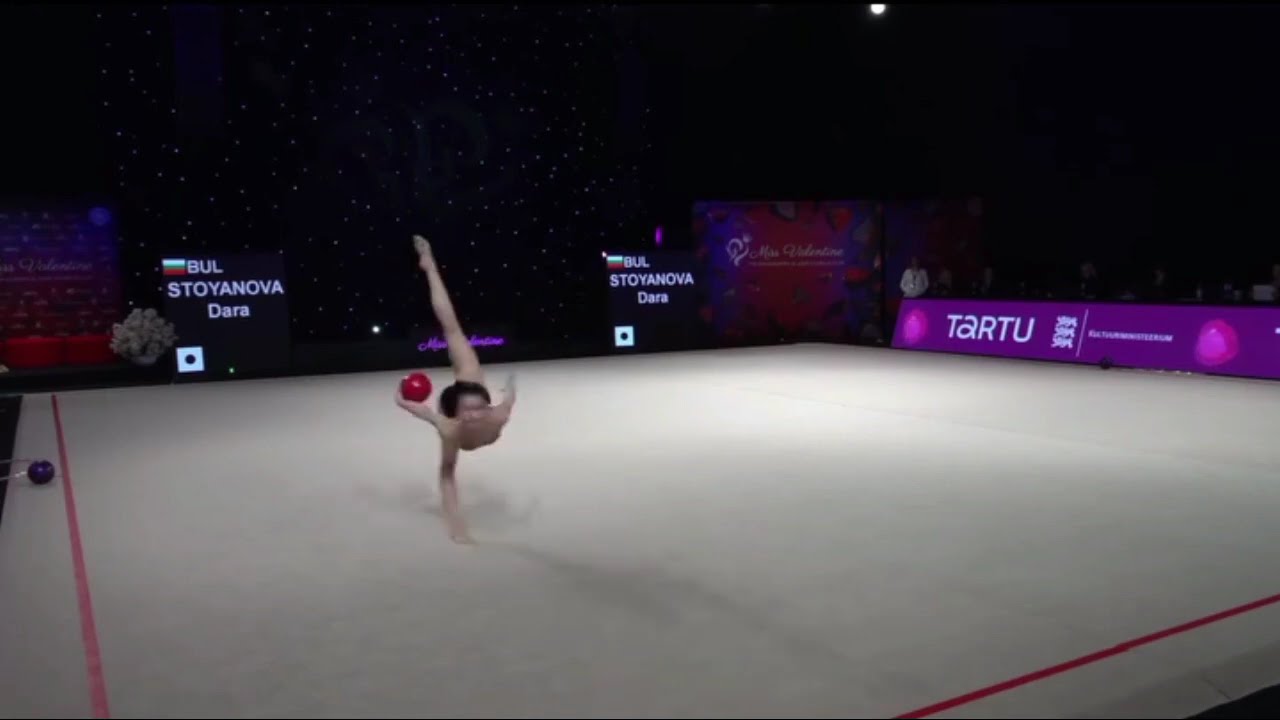 Dara Stoyanova 🥇 BUL Ball (26.850) 2025 Miss Valentine RG Tartu Grand Prix  #rhythmicgymnastics