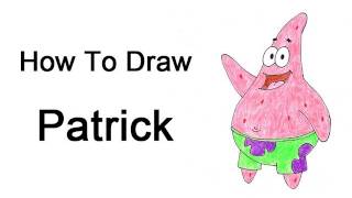 draw patrick spongebob star squarepants drawings cool stars stuff sign