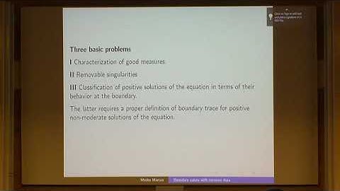 Multiple Speakers | Nonlinear elliptic equations with absorption