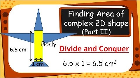 Maths - Finding Area of Complex 2D shape (Divide and Conquer) Part II - English