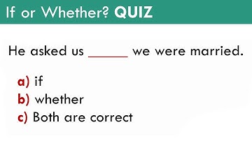 If or Whether ?