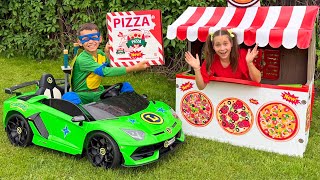 superhero on new kids car buys pizza adventures with sofia